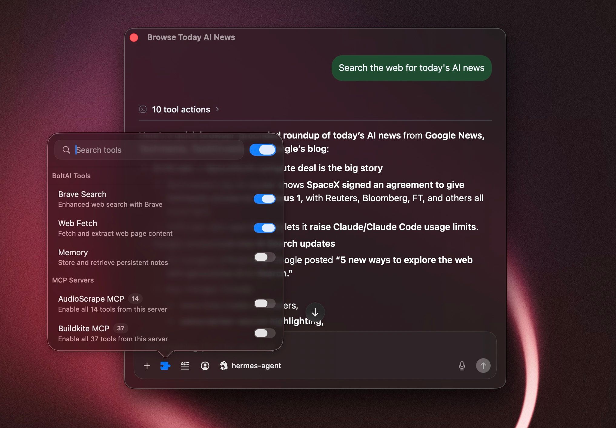 BoltAI 2.12.1: Better copy, tools, and chat reliability featured image